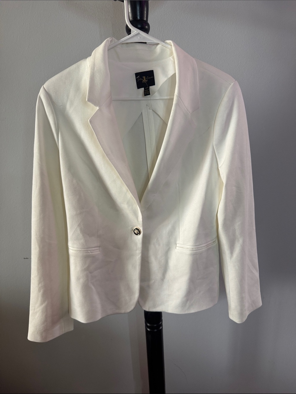 Jules & Leopold White Single-Button Notch Lapel Blazer 1.T